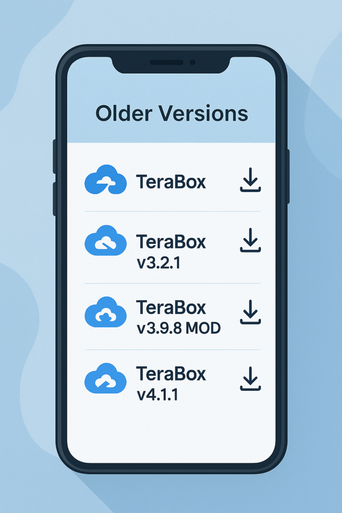 Download List of TeraBox Old Versions APK for Android and PC